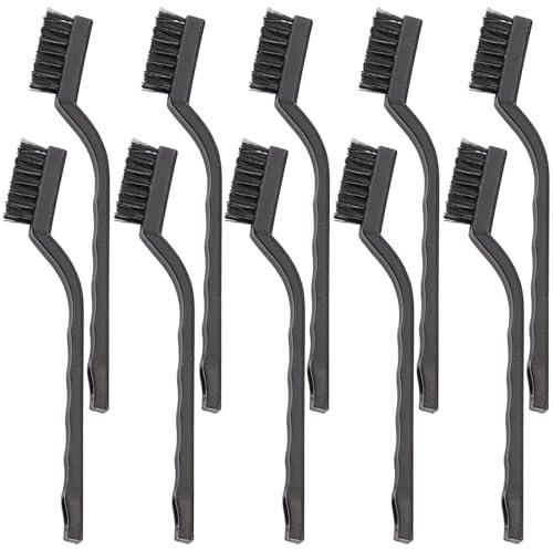 Haojiaho 10PCS Anti Static ESD Cleaning Brush Kit, Keyboard PCB Motherboards Circuit Boards Electronic Devices Tool Set, Black