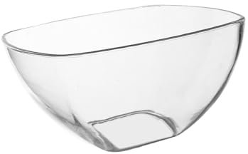 FytStycale Ensaladera de Palomitas de maíz, Cuenco para Aperitivos, vajilla de acrílico Transparente, Cuenco para Dulces para cenar, 23.7 cm x 12 cm
