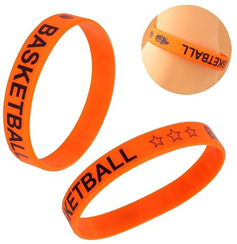 WHAMVOX 20 Pièces Bracelet De Fête En Silicone Bracelets En Silicone Bracelets De Basket-Ball Bracelet En Silicone
