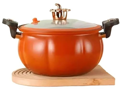 LYP-DEINEOMGS Slow Cooker & Stew Pot: Insulated Thermal Cooker, Soup Pot –Utility & Easy Clean for Home Cooking(8L,Orange)