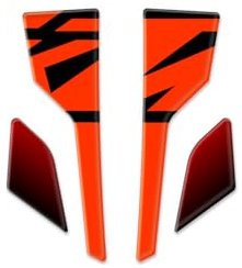 3D-Aufkleber vorne aus Harz, kompatibel mit KTM 390 Duke 2024 On ADM-390-2024 (Orange)
