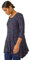 Roman Originals Swing Top with Pockets for Women UK Ladies Hanky Hem Asymmetric Tunic Blouse Longline Long Stretch Jersey Casual Round NeckTee Shirt T-Shirt - Purple Green - Size 14