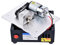 HBALDTEDC Angle Cuts Benchtop Sawbench, Desktop Table Saw with Vacuum Hose,96W,7 Speed Regulation,