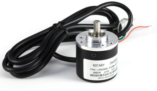 DEWIN Inkremental Drehgeber, 600P/R Photoelektrischer Rotary Encoder 5V-24V AB 2-Phasen Welle 6mm