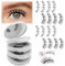 FADLASH 4 Paare Magnetische Wimpern,Magnet Wimpern Ohne Eyeliner,3D Cat Eye Magnetic Lashes Lashes Natürliche Wimpern,Wiederverwendbare Künstliche Magnetwimpern,Magnetic Eyelashes Set Mit Zange