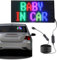 Rupse LED-Laufschrift, Flexibler LED Anzeigetafel mit Bluetooth Smart App,LED Namensschild Programmierbar, Schild für Auto, LKW,Geschäft, Bar, Graffiti, Text, Animation Anzeige,27 * 12cm