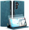 Yihaoyard Handyhülle für Samsung Galaxy A15 4G/5G Hülle Premium Klappbar Lederhülle Flip Case Handytasche Magnet Kartenhalter Standfunktion Klapphülle für Samsung Galaxy A15-2 Schutzfolie (Blaugrün)