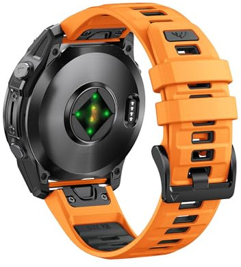 ANBEST Cinturino per Garmin Fenix 8 51mm/7X/7X Pro/6X/6X Pro, Cinturino 26mm Quick-fit Silicone per Fenix 5X/5X Plus/3/3 HR/Epix Pro 51mm/Descent MK1/MK 2/Enduro/2