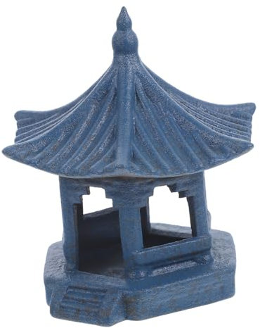 TOPBATHY 1stk Ornamente Bonsai-draht Outdoor- Kessel Miniatur-pagodenstatuen Zen-gartendekoration Pagodenstatue Klein Pagode Gartenverzierung Sukkulenten Bausatz Geldbaum Keramik Green