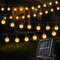1pc 100/60/40/20LED Solar String Lights Outdoor Waterproof, Crystal Globe Lights with 8 Modes, Solar Powered Patio Lights for Garden Yard Porch Wedding Party Decor (Warm White/Multi-Coloured/White)