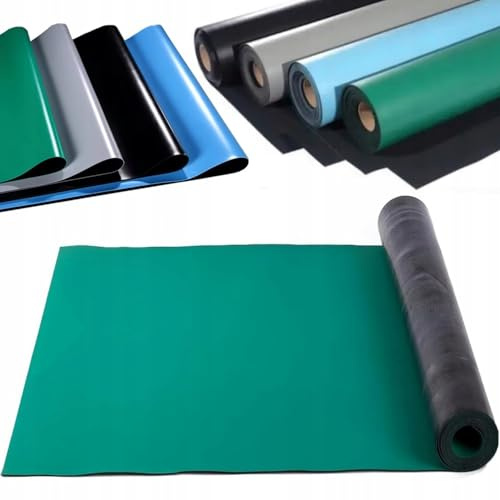 Rosfix ESD Matte 0,6x10m 2mm zweilagig Naturgummi grün oben schwarz unten