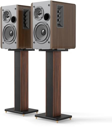 Turosur Wood Speaker Stand 24 inch(60cm) 1Pair Universal Floor Speaker Stands Surround Sound Speaker Stands for Home Theater with Sand Filling Function