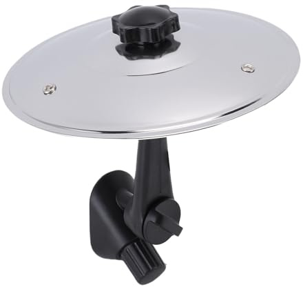 Topiky Car Cymbal, Car Air Vent Drum Crash Cymbal für Autoentlüftung, Edelstahl -Clip auf Autounfall Cymbal AIL Vent für Auto -Armaturenbrett, Lustige Musikinstrumente Gadget (SILVER)