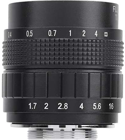 CHICIRIS High-Aferture 35mm F1.7 TV Spiegelloses Kameraobjektiv mit MC Multilayer-Beschichtung für Helle Bilder Leichtes Objektiv für Fotografie-Enthusiasten (BLACK)