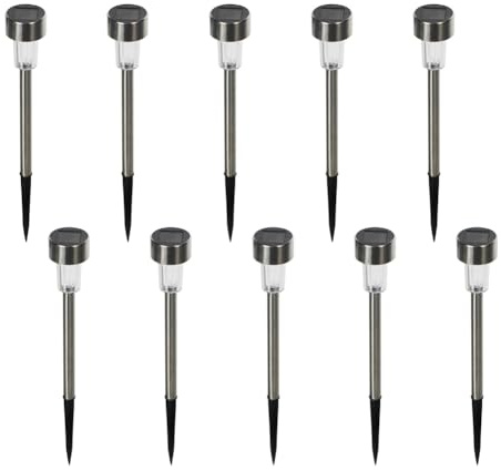 Bosiyrggrl Warm Solar Lawn Lamp, Outdoor Garden Lamp, Outdoor Ground Lamp, Household Solar Lamp (Plastic Type)