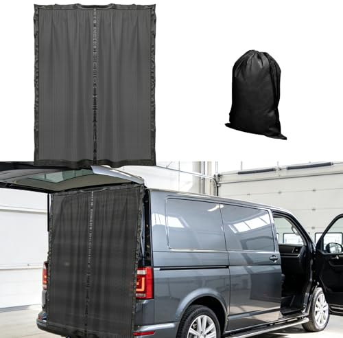 Moskitonetz Magnetisch für VW T5 T6, Fliegengitter Sonnenschutz Auto Schiebetür Hecktür Trennnetz Magnetischer Van Insektenschutz mit Mitte Magnetverschluss ((für Hintertür)