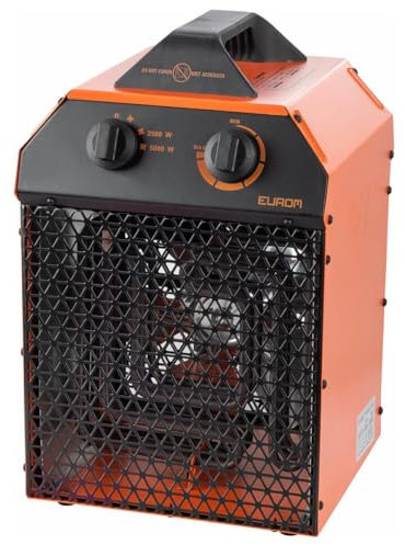 Eurom EK Delta 5000 Elektrischer Heizlüfter, 5000W, IP24, Thermostat, Überhitzungsschutz (332841)