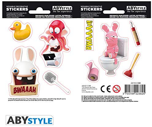 Abystyle Abysse Corp abydco358 Lapins Cretins – Stickers – 16 x 11 cm/2 planches X5