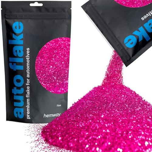 Hemway Premium Automotive Glitter Flake Paint Additive - Dark Rose Pink | Fine Metal Flakes for Car, Truck, RV, Motorbike & Boat Decoration | Mix with Auto Paint | 100 g