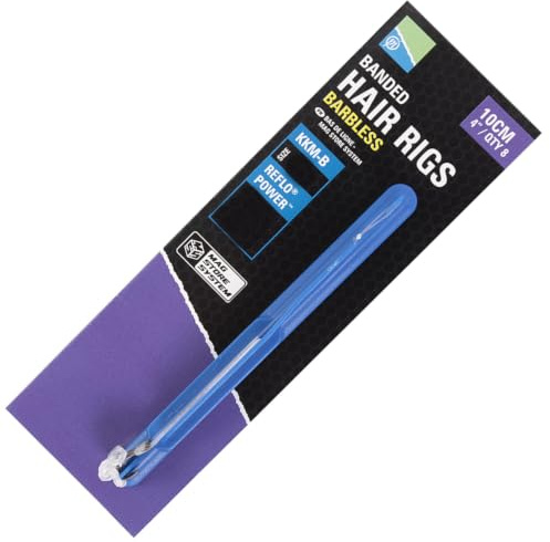 Preston Innovations Banded Hair Rigs Barbless KKM-B 4 10cm Qty 8