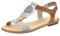 Rieker 64278 Women Open Toe Sandales Bout fermé Femme Gris (Cement/Amaretto/Rose/Jeans 42) 41 EU