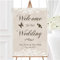 Vintage Lace Beige Chic Personalised Any Wording Welcome to Our Wedding Sign