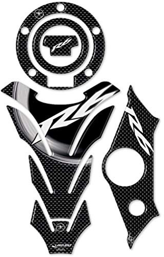 labelbike - 3D Aufkleber-Set kompatibel mit Yamaha YZF R6 2003-2004 Carbon-Look
