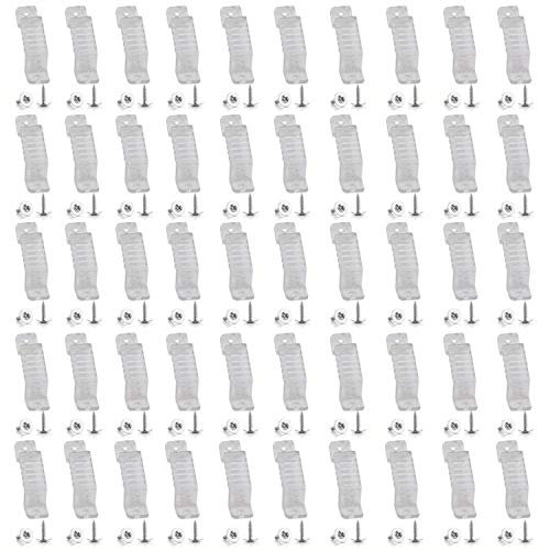 FOLGEMIR 50x Befestigungsclips + 100x Schrauben, Befestigungs-Schellen, Halterung, Strip Schelle, Zubehör für SMD LED Streifen