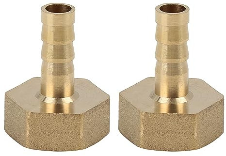 X AUTOHAUX Raccord Cannelé 8mm ID x G1/2 NPT Femelle en Laiton Connecteur Tuyau Voiture 2pcs