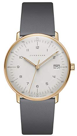 Junghans 047/7854.04 Damen-Uhr Max Bill Analog Quarz mit Leder-Band