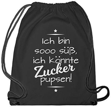 Shirtgeil Hipster Beutel Ich Bin so süß ich könnte Zucker pupsen Turnbeutel & Gym Bag