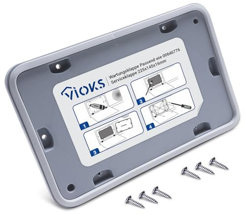 Vioks - Puerta de servicio (225 x 145 x 6 mm, con 6 tornillos para secadores de ropa de condensación, repuestos, lavaplatos Bosch/accesorio para secadora