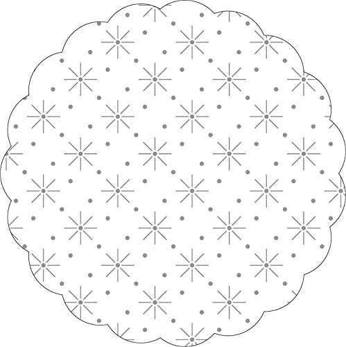 Mank Deckchen mit Sterne - Punkte Prägung | Tassendeckchen aus Tissue | Ø 80mm | 250 Stück (Weiss)