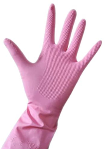 DSTOCK60-12 Paar Gummihandschuhe - Haushalts-/ Putzhandschuhe Ultraleichte Handschuhe, Größe S, 6,5 Puretough P12p, Rosa, super leicht, flexibel, Gummi, ohne Latex