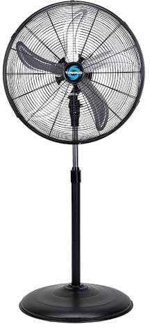 Tornado - 20 Inch Heavy Duty Industrial Pedestal Stand Fan with Aluminum High Speed Blades Oscillating Movement and Adjustable Height - UL Safety Listed