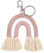 Youlin Weaving Gland Makramee Schlüsselanhänger Regenbogen-Himmel-Frauen Boho Eigenhändig Keychain Beutel-Charme hängend Schmuck Geschenke