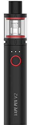 S-Mok VAPE PEN V2 Kit (negro) 60 W Vape Batería incorporada 1600mAh 3 ml Tanque Mallado Bobinas Vape Pen Coil de 0,15ohm Kit Vaporizador Cigarrillo electrónico - Sin nicotina