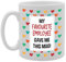 Coralgraph Inc MG4740 My Favourite Employee Gave Me This Bag Hearts Novelty Gift Printed Tea Coffee Ceramic Mug