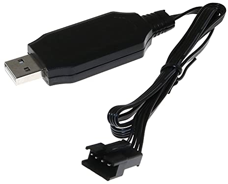 Maxmoral 1Pcs Power Charger 7.2V 1000mA Output Ni-Cd Ni-MH Battery Pack USB Charging SM 4P Plug, for UDI001/002 Remote Control Boat