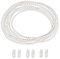 HASAYAKI Cuerda de cadena con cuentas de cortina, 3 m con cuentas de cuerda con 3 conectores, reparación de persianas enrollables - blanco