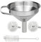 Resin Filter Funnel Kit, 1 Pack 3D Printer Stainless Steel Funnel for Filtering and Recycling UV 3D Printing Uncured SLA/DLP/LCD Photosensitive Resin, Comes with Strainer and Cleaning Brush