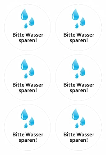 BIKE-label Wasser sparen Aufkleber Wasserhahn zu drehen Hinweisschild für Mitarbeiter X900255