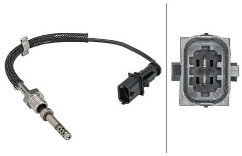 HELLA 6PT 358 181-461 Sensor, exhaust gas temperature - 2-pin connector