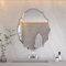 Artloge Specchio irregolare da Parete: 56x71cm Specchio ingresso Moderno Specchio Asimmetrico da Parete Decorativo Specchio Salotto Particolare Design Argento Specchio Camera da Letto Soggiorno