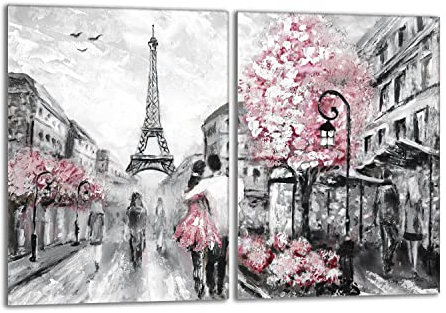 DarHaus Tabla de cortar decorativa de cristal templado y cubre vitro, Placa protectora de vitrocerámica 40 x 52 cm 2 piezas, para inducción, protección contra salpicaduras, decoración, PARÍS