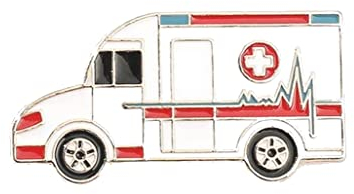 Brosche Schmuck Krankenwagen medizinisch Krankenschwestern Stahl, 4,2 x 2,2 cm, Edelstahl