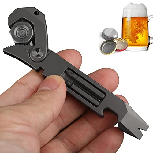 Facynde EDC Stemmeisen,Multifunktionales Titan-Hebeleisen EDC - EDC-Werkzeuge und -Gadgets Brecheisen-Werkzeuge Hand-Outdoor-Camping-Ausrüstung EDC-Multifunktionswerkzeuge