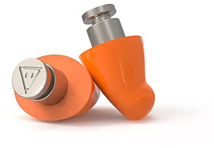 Flare Earshade Pro – Ohrstöpsel – Schallblockierung – Luft- und Raumfahrt-Titan & superweicher Memory-Schaum – Orange