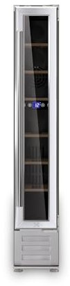 Les Petits Champs Cantina da incasso 7 bottiglie CAVSE7, Capacità 22L, Porte in acciaio inox, Regolazione della temperatura da 5°C a 22°C, Illuminazione LED, Anti-UV, 6 ripiani