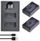 Batmax 2 Pack 1040mAh LP-E17 Replacement Battery and Dual USB Charger with Type C port for Canon Rebel SL2,T6i,T6s,EOS M3,M5,M6,EOS 750D,EOS 200D,EOS R10,EOS 760D,EOS 8000D,EOS Kiss X8i